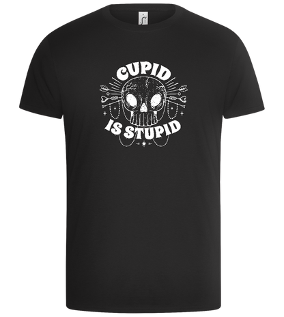 Cupid is Stupid Design - Basic Unisex T-Shirt_DEEP BLACK_front