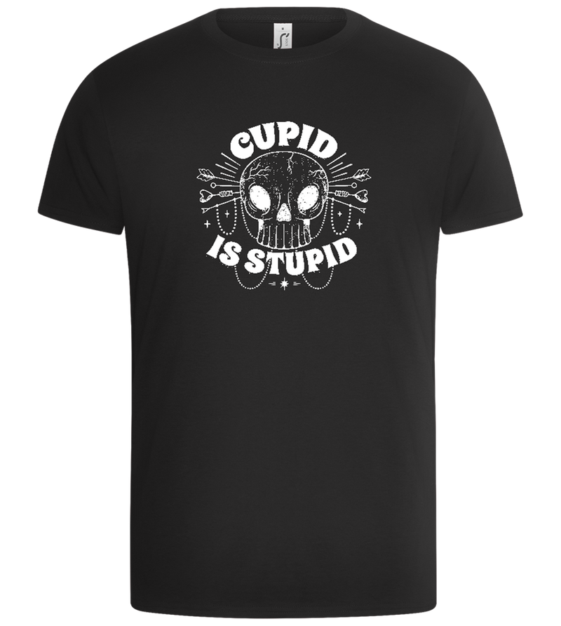 Cupid is Stupid Design - Basic Unisex T-Shirt_DEEP BLACK_front