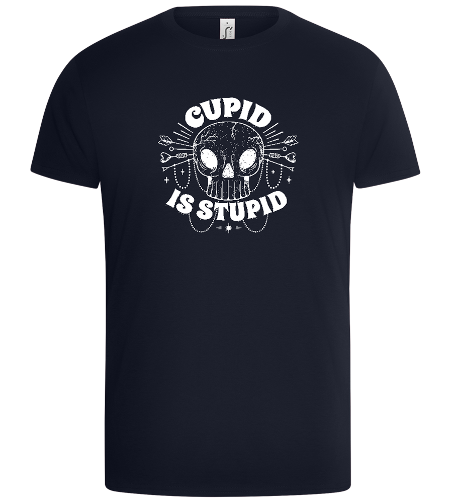 Cupid is Stupid Design - Basic Unisex T-Shirt_FRENCH NAVY_front