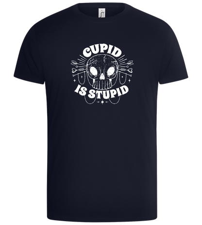 Cupid is Stupid Design - Basic Unisex T-Shirt_FRENCH NAVY_front