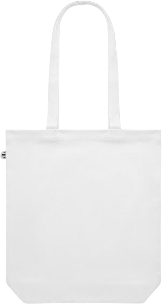 New World Design - Premium colored organic canvas shopping bag_WHITE_back