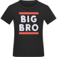 Big Bro Text Design - Comfort kids fitted t-shirt_DEEP BLACK_front