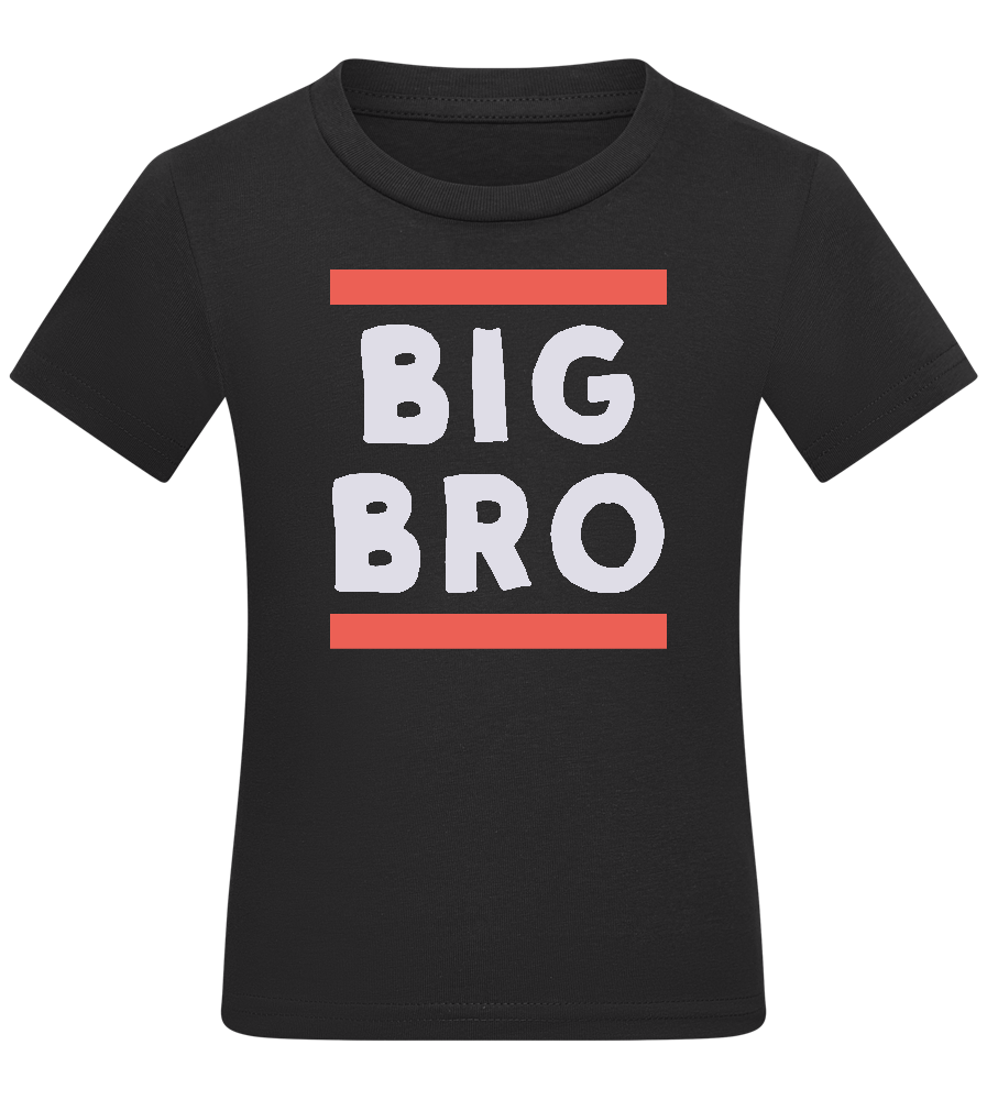 Big Bro Text Design - Comfort kids fitted t-shirt_DEEP BLACK_front