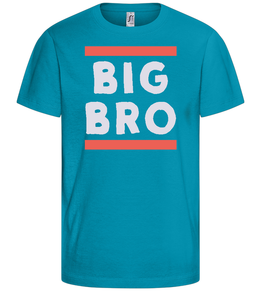 Big Bro Text Design - Comfort kids fitted t-shirt_TURQUOISE_front