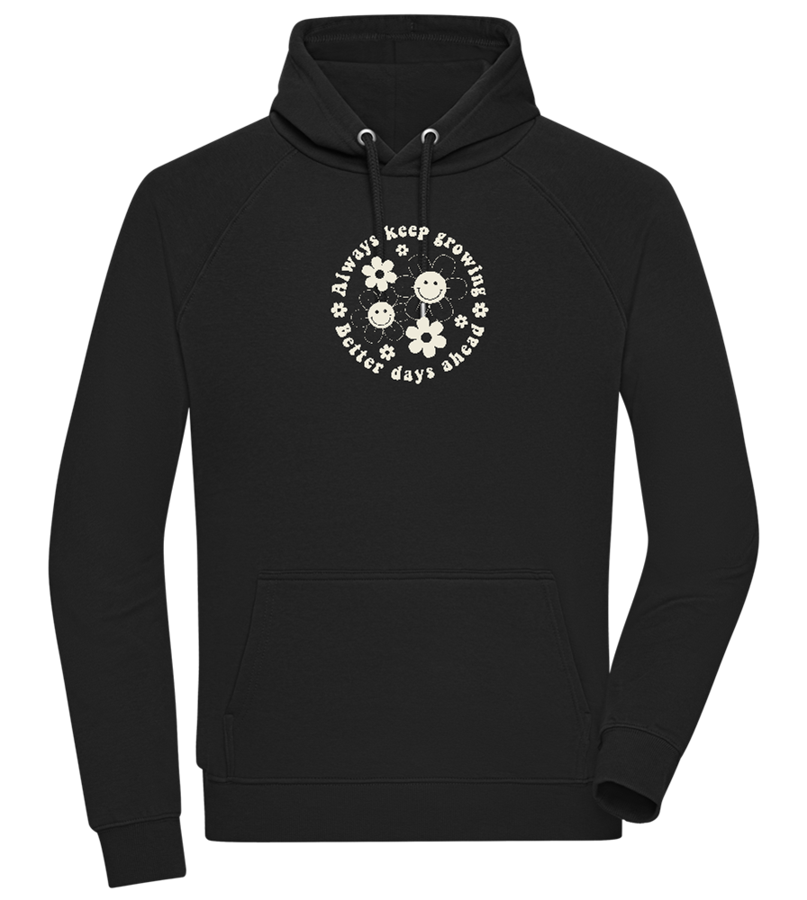 Keep Growing Design - Comfort unisex hoodie_BLACK_front