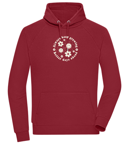 Keep Growing Design - Comfort unisex hoodie_BORDEAUX_front