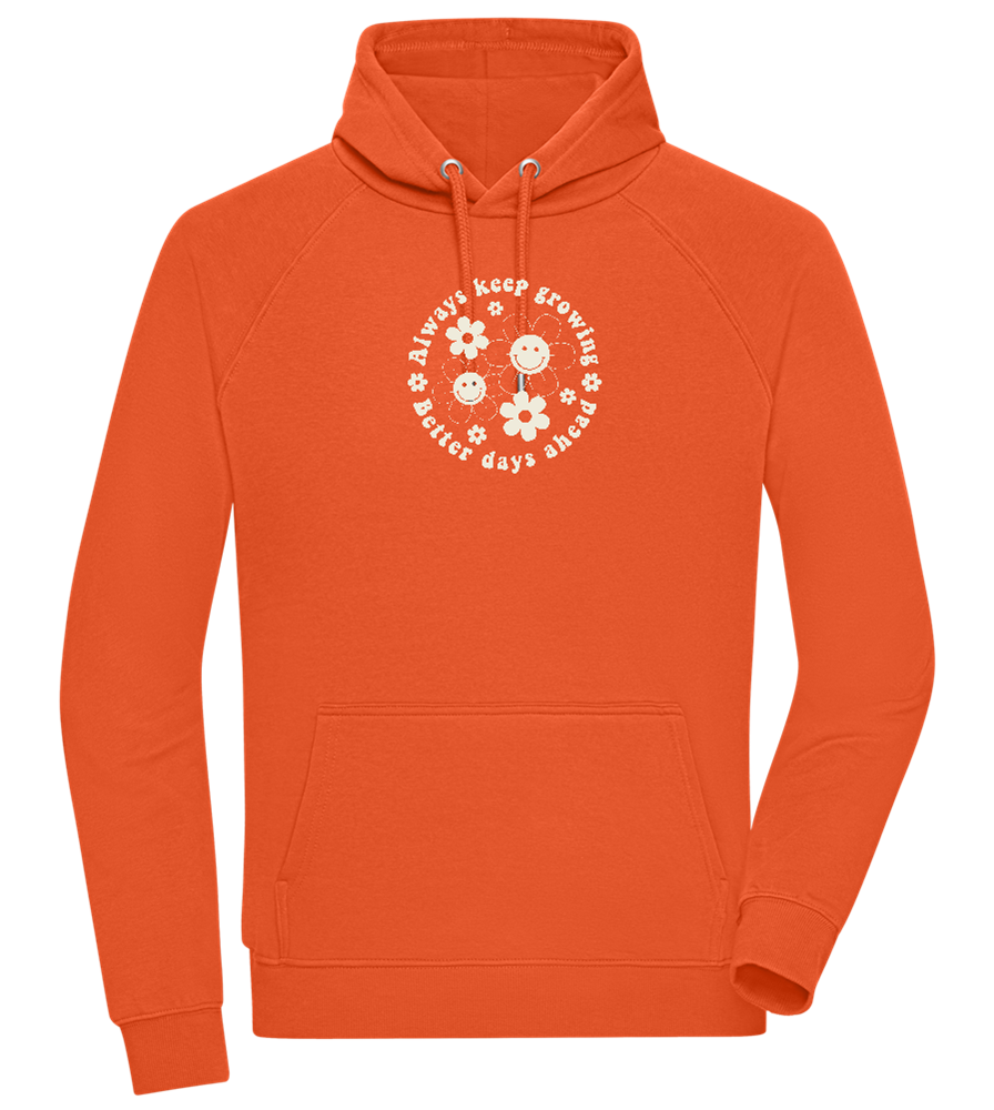 Keep Growing Design - Comfort unisex hoodie_BURNT ORANGE_front