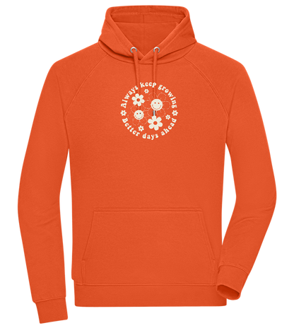 Keep Growing Design - Comfort unisex hoodie_BURNT ORANGE_front