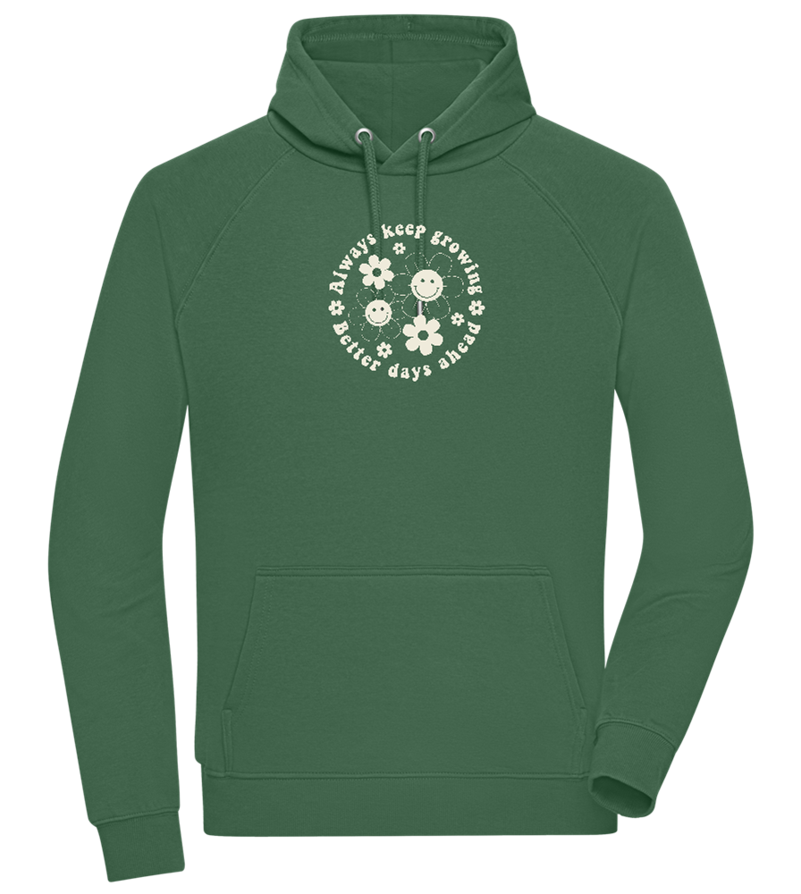 Keep Growing Design - Comfort unisex hoodie_GREEN BOTTLE_front