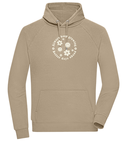 Keep Growing Design - Comfort unisex hoodie_KHAKI_front