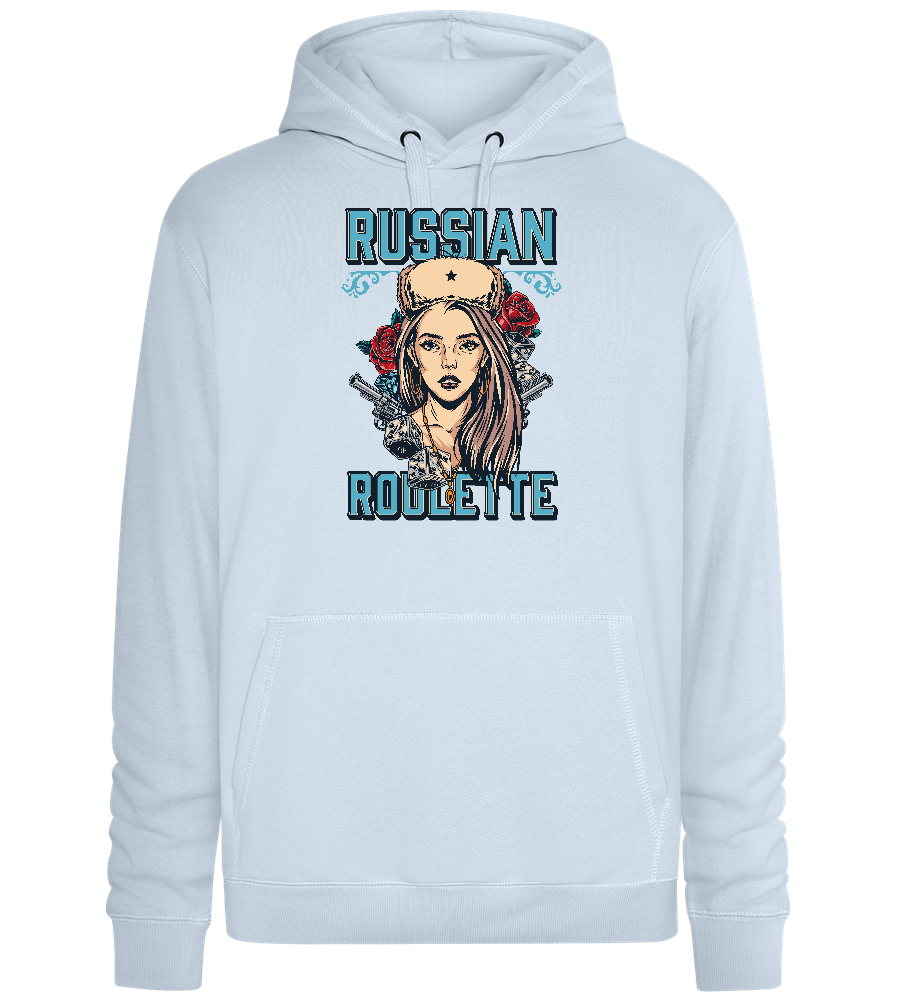 Queen of Roulette Design - Premium unisex hoodie_CREAMY BLUE_front