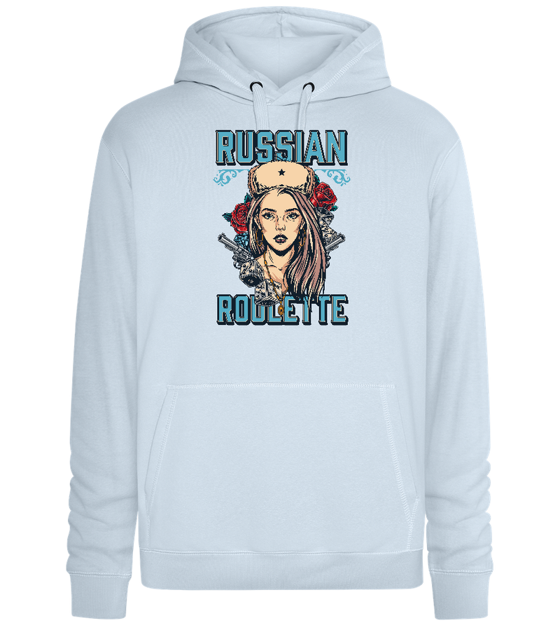 Queen of Roulette Design - Premium unisex hoodie_CREAMY BLUE_front