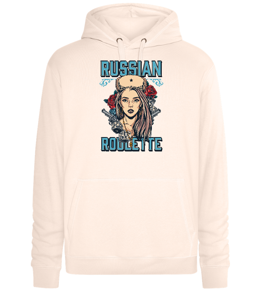 Queen of Roulette Design - Premium unisex hoodie_LIGHT PEACH ROSE_front