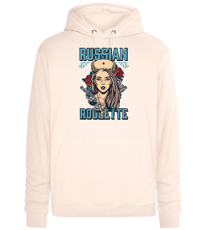 Queen of Roulette Design - Premium unisex hoodie_LIGHT PEACH ROSE_front