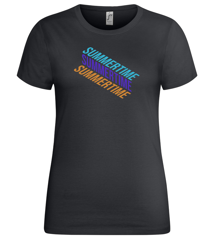 Summertime Design - Premium women's t-shirt_DARK GRAY_front