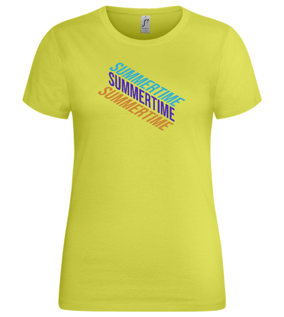 Summertime Design - Premium women's t-shirt_GREEN APPLE_front