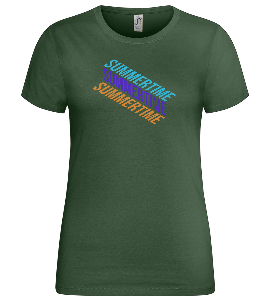 Summertime Design - Premium women's t-shirt_GREEN BOTTLE_front