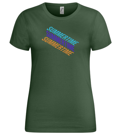 Summertime Design - Premium women's t-shirt_GREEN BOTTLE_front