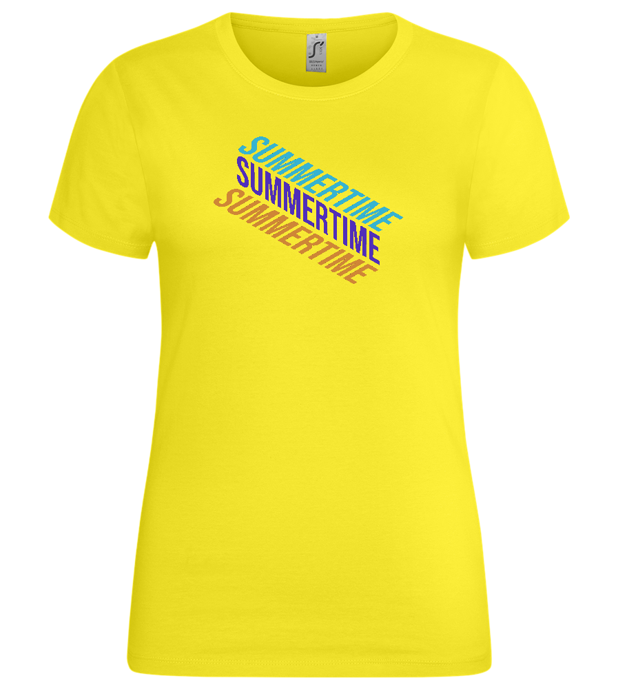 Summertime Design - Premium women's t-shirt_LEMON_front