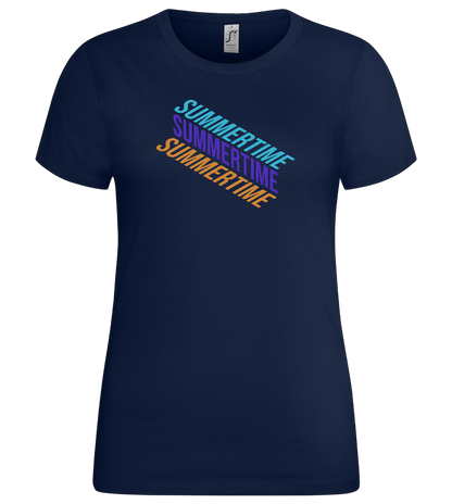 Summertime Design - Premium women's t-shirt_MARINE_front