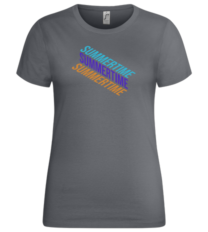 Summertime Design - Premium women's t-shirt_MOUSE GREY_front