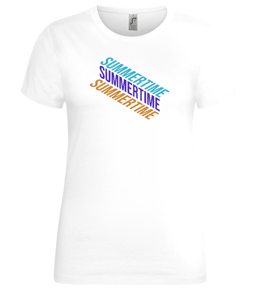 Summertime Design - Premium women's t-shirt_WHITE_front