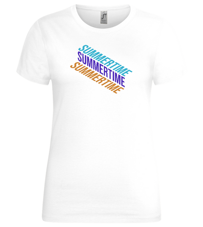 Summertime Design - Premium women's t-shirt_WHITE_front