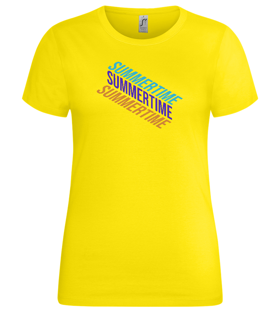 Summertime Design - Premium women's t-shirt_YELLOW_front