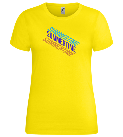 Summertime Design - Premium women's t-shirt_YELLOW_front