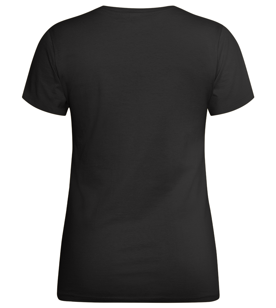 Summertime Design - Premium women's t-shirt_DEEP BLACK_back