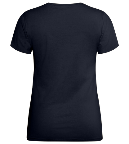 Summertime Design - Premium women's t-shirt_FRENCH NAVY_back