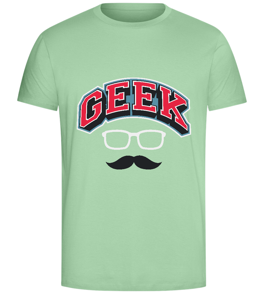 Geek Mustache Design - Comfort Unisex T-Shirt_ICE GREEN_front