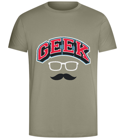 Geek Mustache Design - Comfort Unisex T-Shirt_KHAKI_front