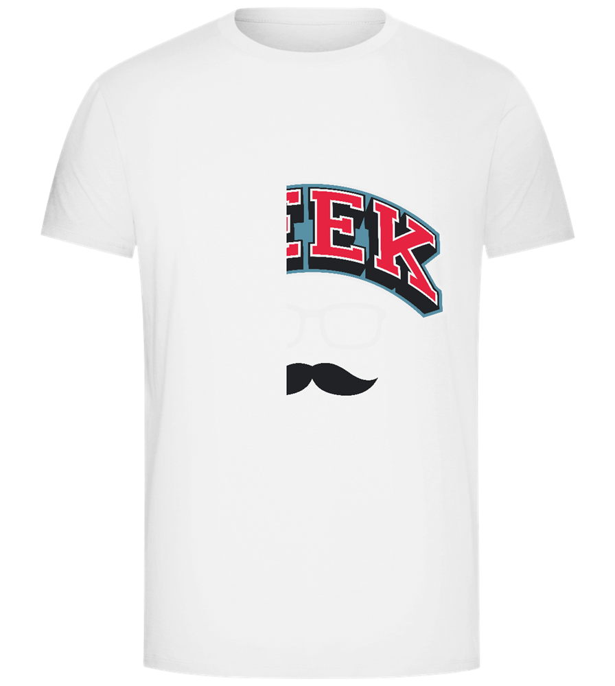 Geek Mustache Design - Comfort Unisex T-Shirt_WHITE_front