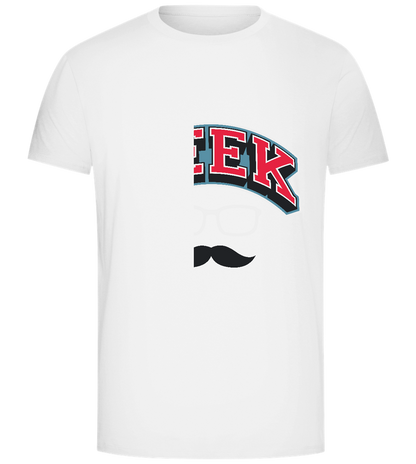 Geek Mustache Design - Comfort Unisex T-Shirt_WHITE_front