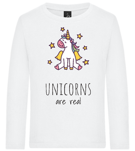 Unicorns Are Real Design - Premium kids long sleeve t-shirt