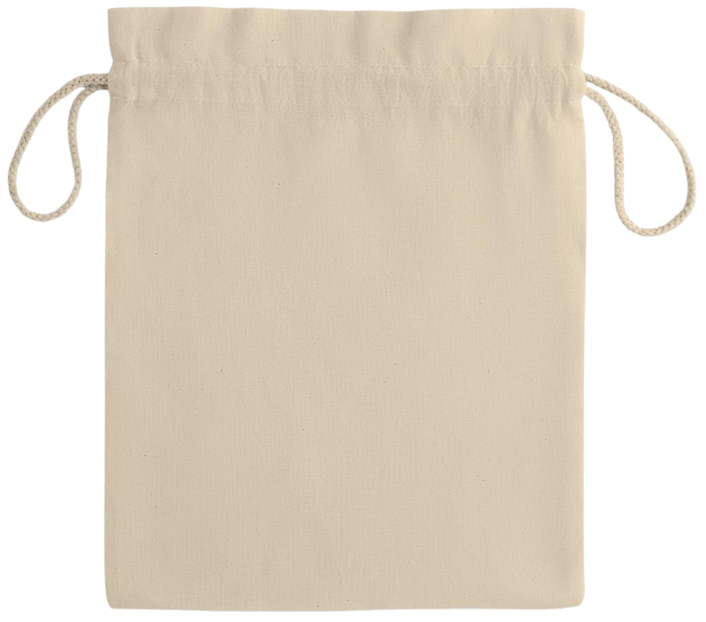 Eat Sleep Teach Repeat Design - Essential medium drawcord gift bag_BEIGE_back