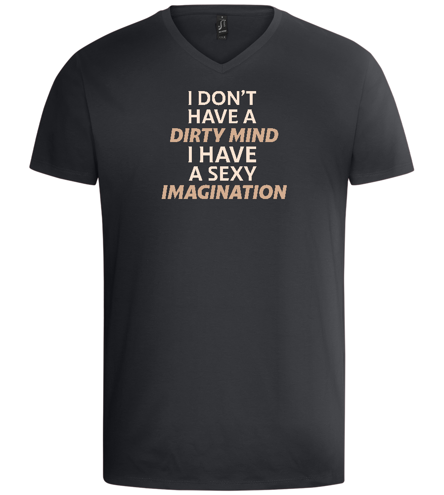 Sexy Imagination Design - Basic men's v-neck t-shirt_DARK GRAY_front