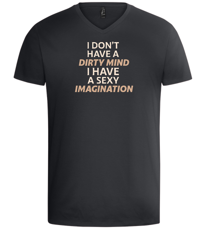 Sexy Imagination Design - Basic men's v-neck t-shirt_DARK GRAY_front