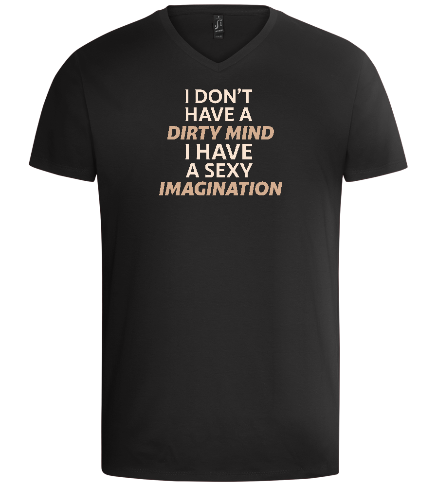 Sexy Imagination Design - Basic men's v-neck t-shirt_DEEP BLACK_front