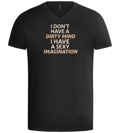 Sexy Imagination Design - Basic men's v-neck t-shirt_DEEP BLACK_front