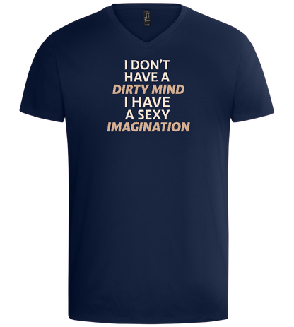 Sexy Imagination Design - Basic men's v-neck t-shirt_MARINE_front