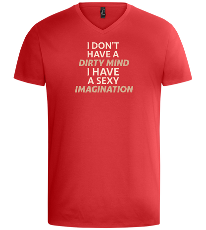 Sexy Imagination Design - Basic men's v-neck t-shirt_RED_front