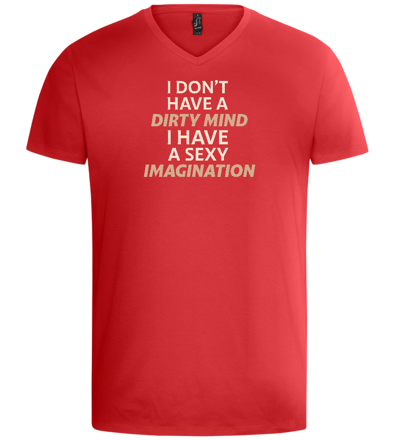 Sexy Imagination Design - Basic men's v-neck t-shirt_RED_front