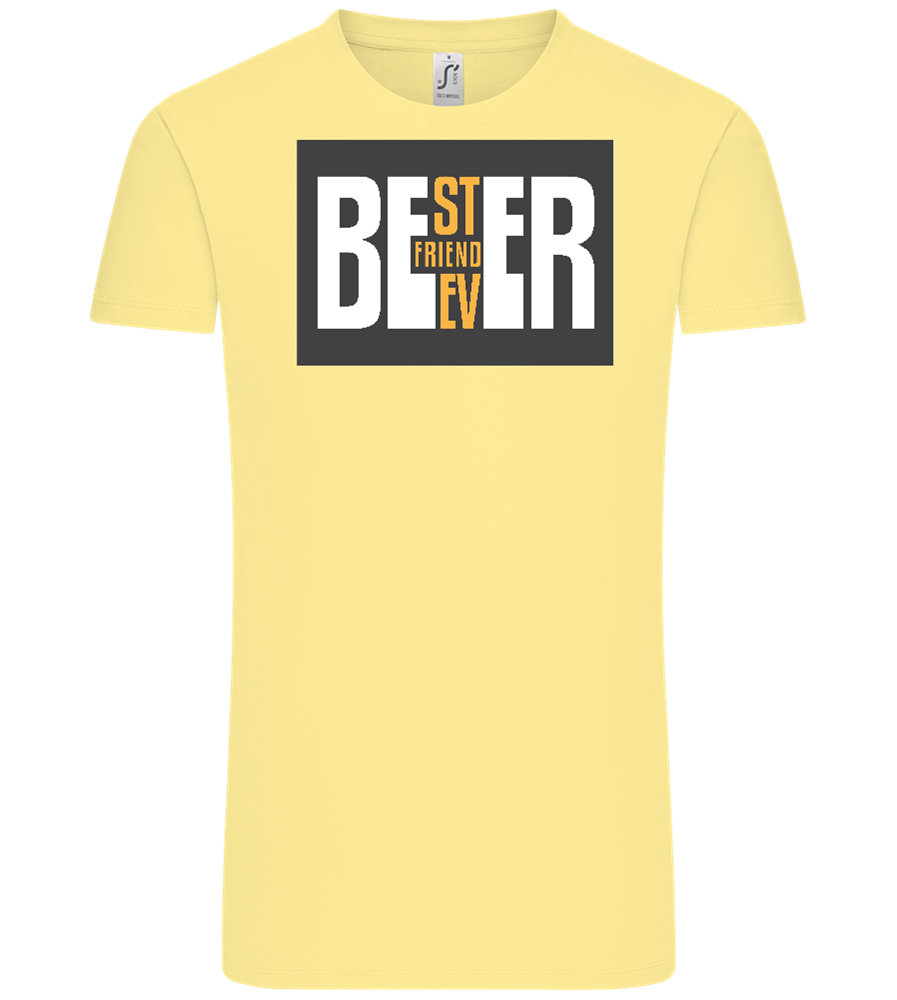 Beer Best Friend Ever Design - Comfort Unisex T-Shirt_AMARELO CLARO_front