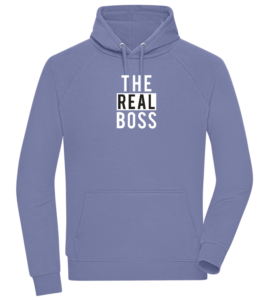 The Real Boss Design - Comfort unisex hoodie_BLUE_front