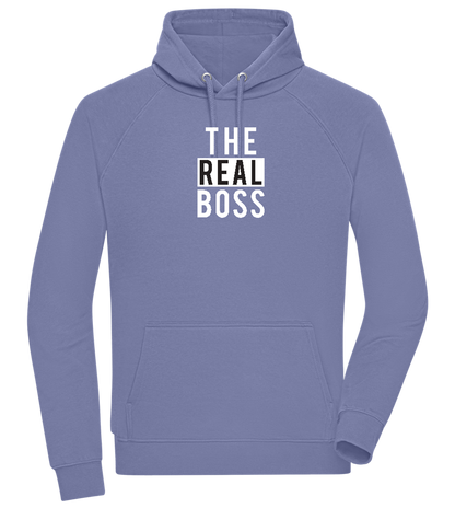 The Real Boss Design - Comfort unisex hoodie_BLUE_front