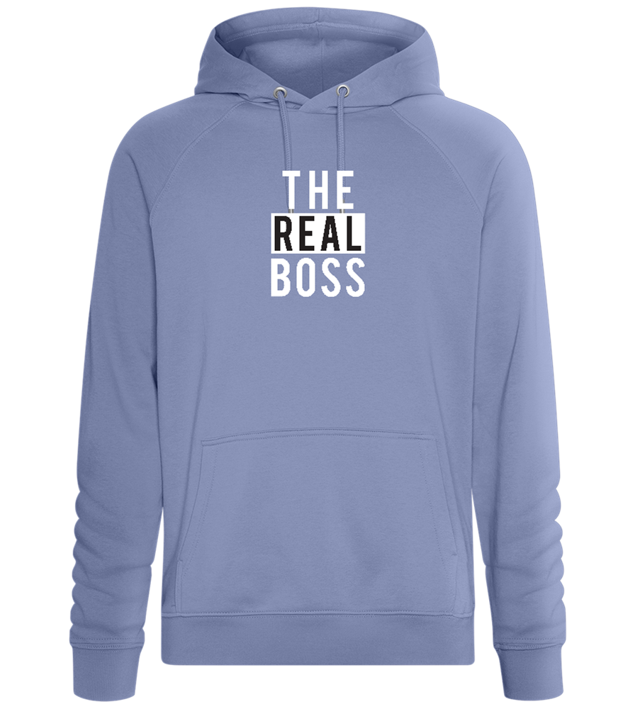 The Real Boss Design - Comfort unisex hoodie_BLUE_front