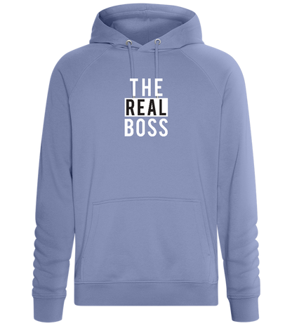 The Real Boss Design - Comfort unisex hoodie_BLUE_front