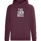 The Real Boss Design - Comfort unisex hoodie_BORDEAUX_front